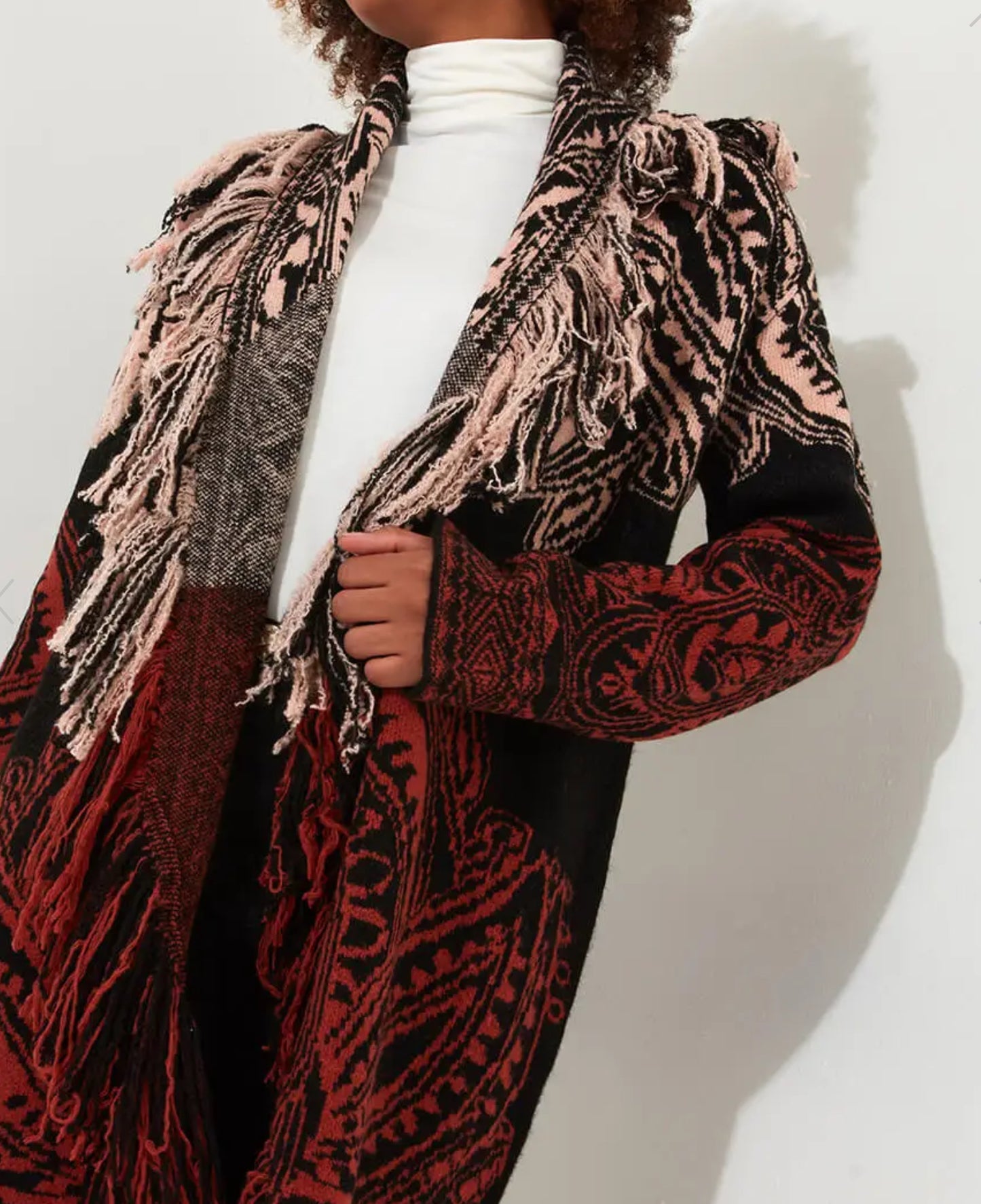 JoBrowns Winter Night Fringed Cardigan