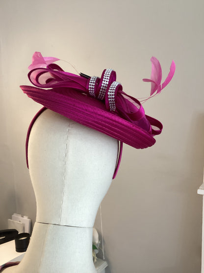 Diamanté & Feather Fascinator