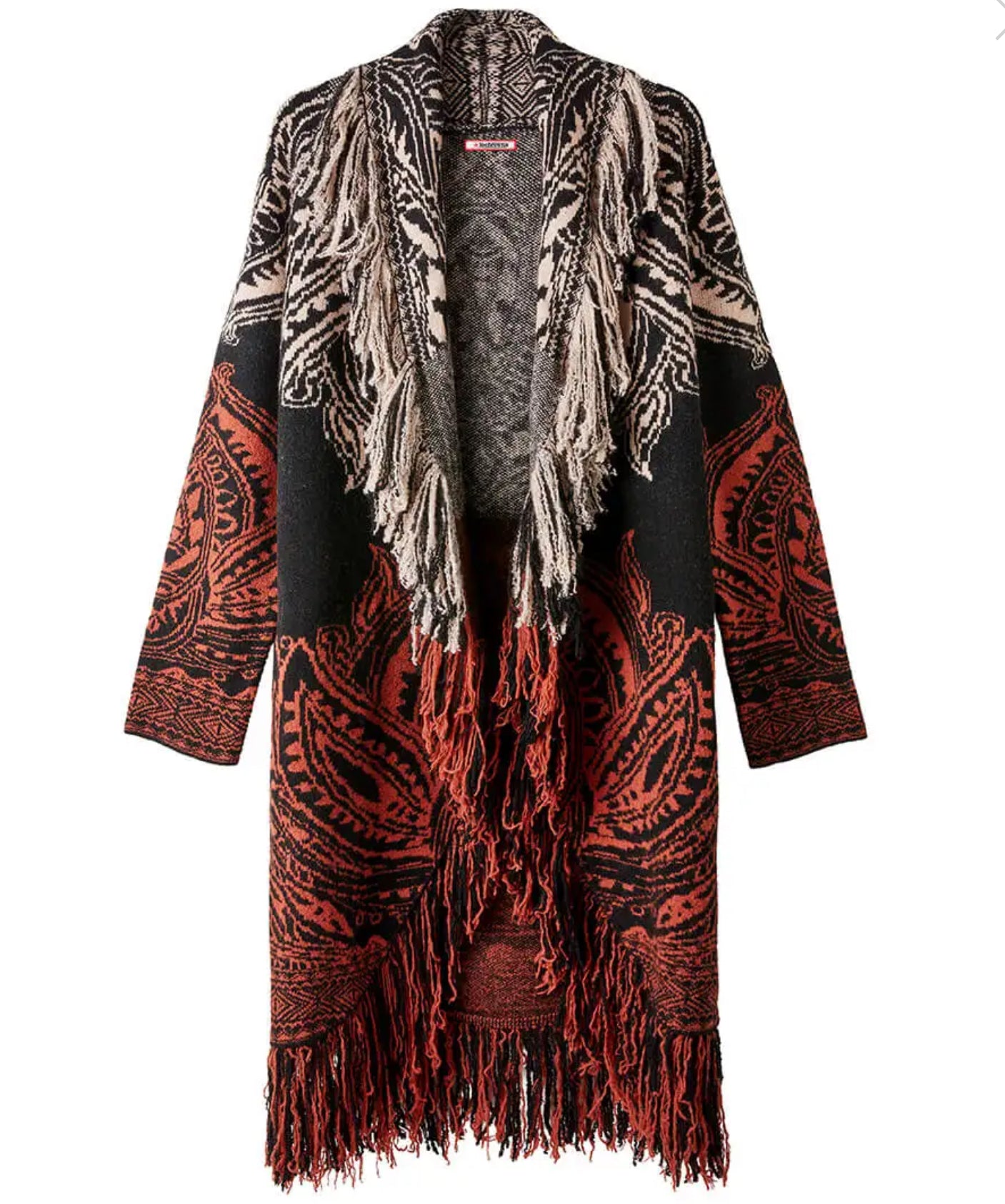 JoBrowns Winter Night Fringed Cardigan