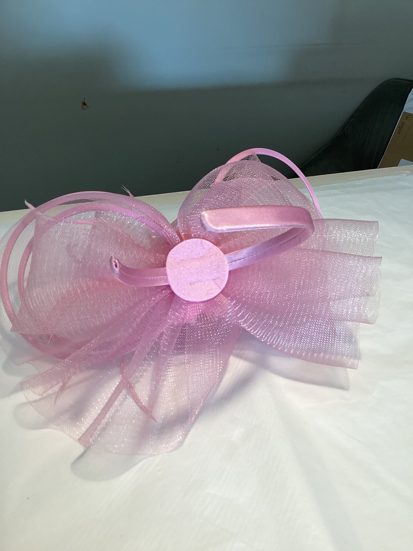 Pink Bow Fascinator