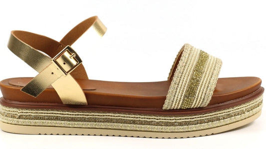 Lunar Frazer Gold Sandal