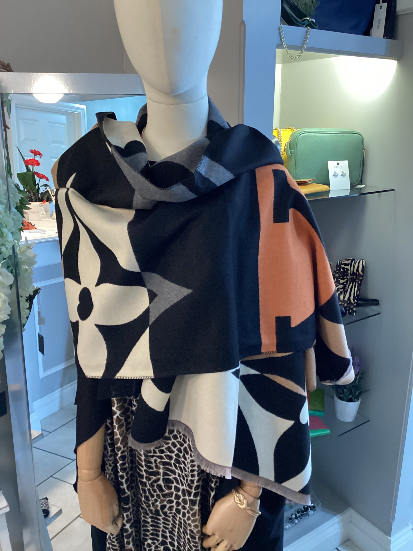 Malissa J Reversible Abstract Scarf