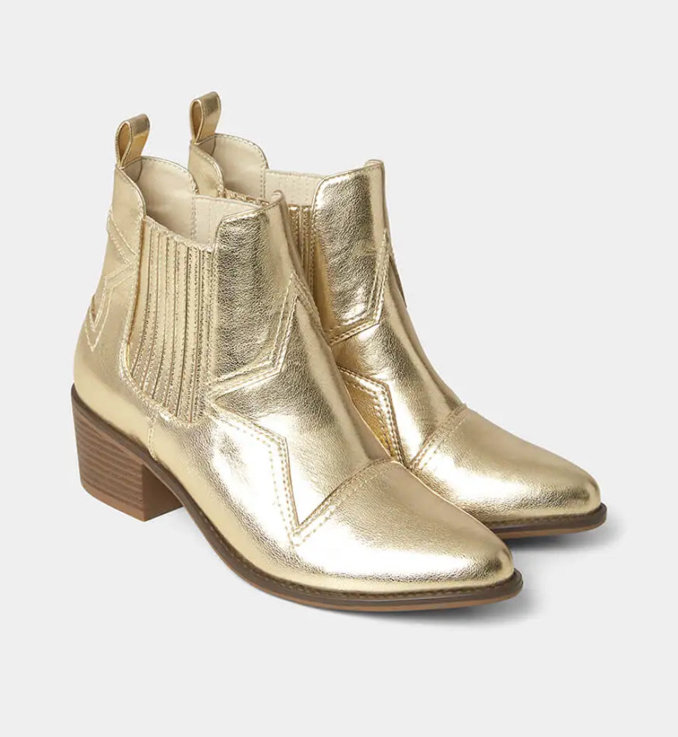 JoeBrowns Star Gazer Metallic Western Ankle Boot