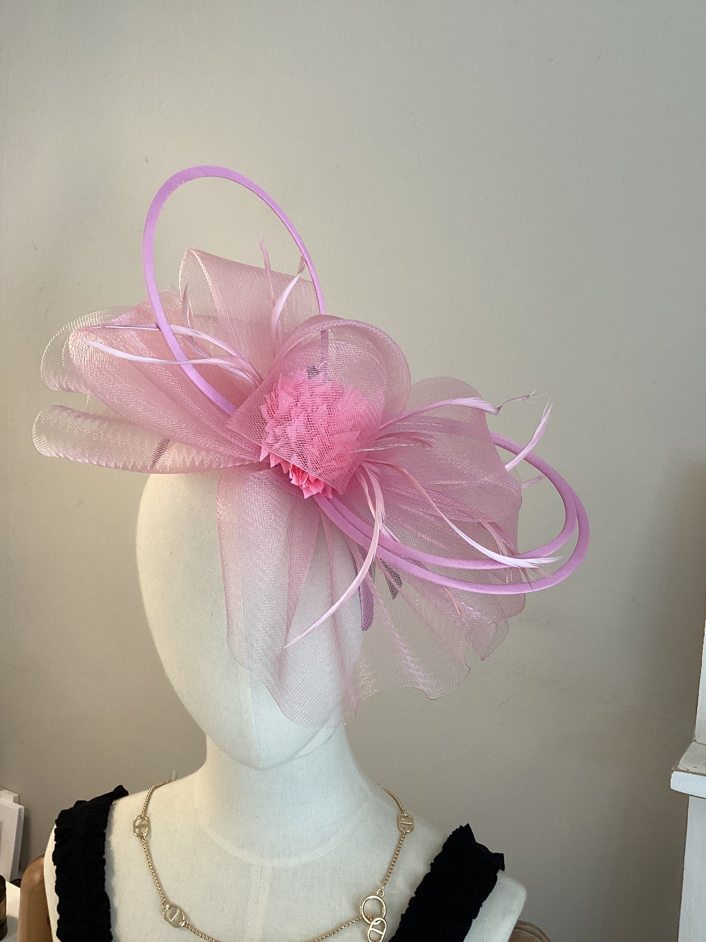 Pink Bow Fascinator