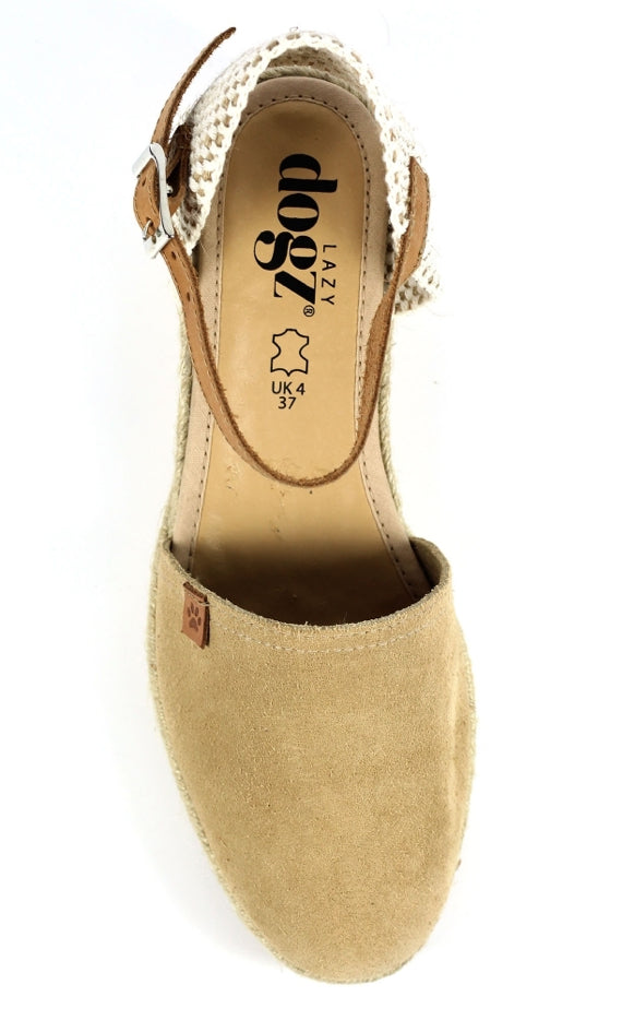 Lazy Dogz Aya Beige Wedge Sandal