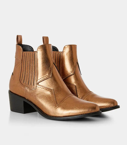 JoeBrowns Star Gazer Metallic Western Ankle Boot