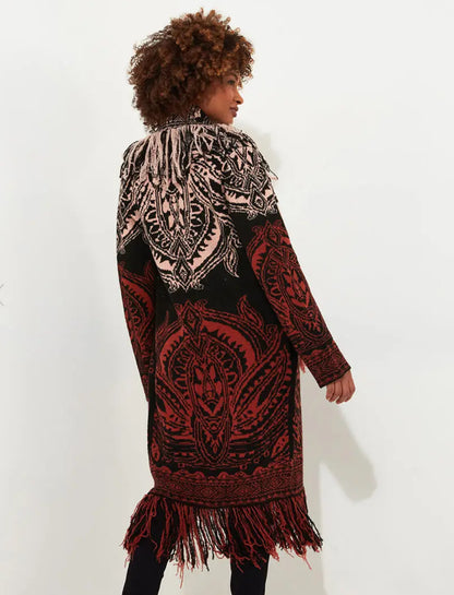 JoBrowns Winter Night Fringed Cardigan