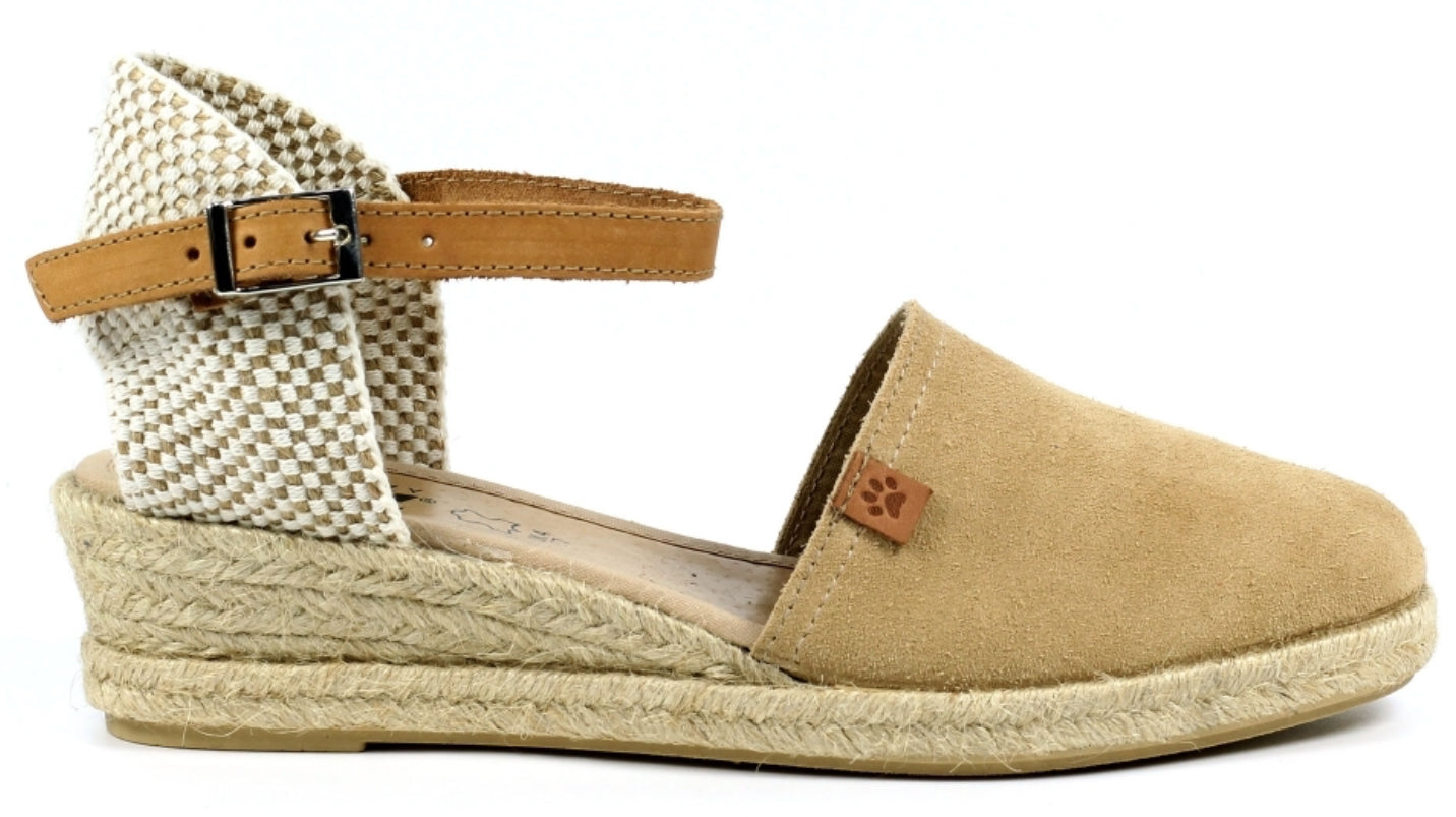 Lazy Dogz Aya Beige Wedge Sandal