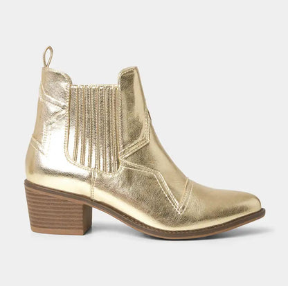 JoeBrowns Star Gazer Metallic Western Ankle Boot