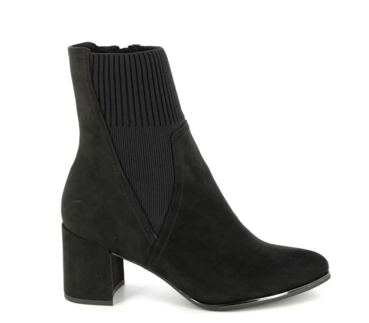 Marco Tozzi Black Elastic Ankle Boot