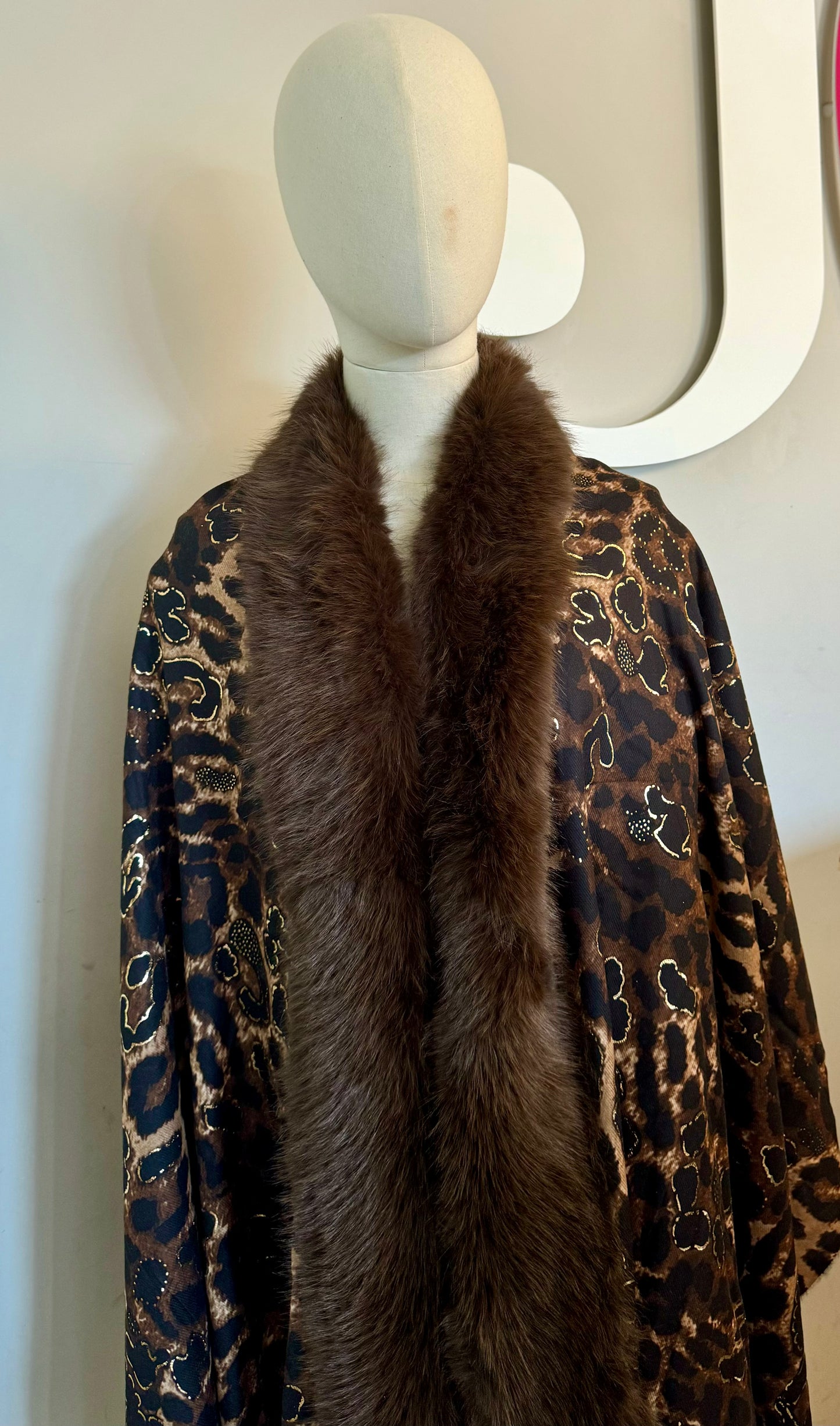 Malissa J Leopard Faux Fur Wrap