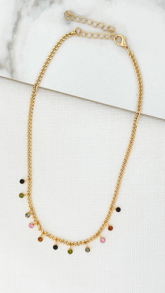 Envy Gold Crystal Necklace