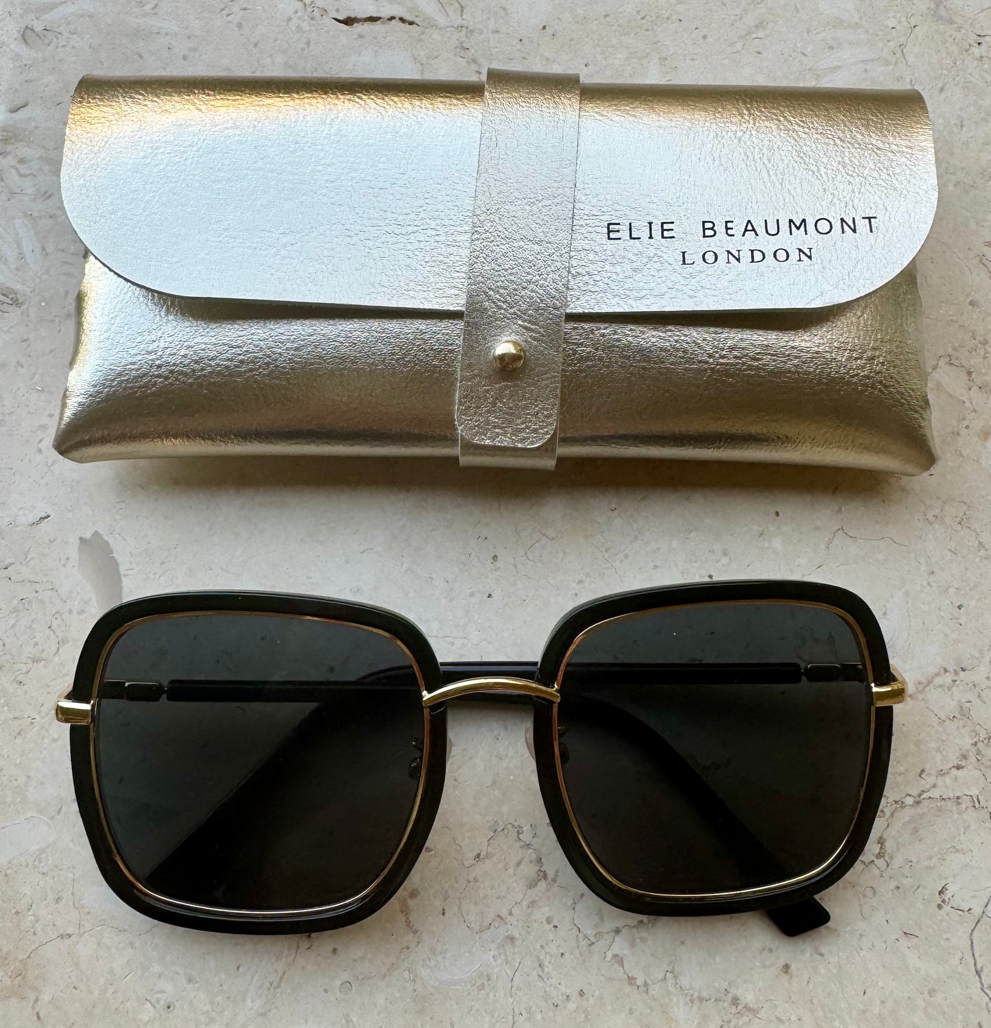 Elie Beaumont Gold Edged Sunglasses