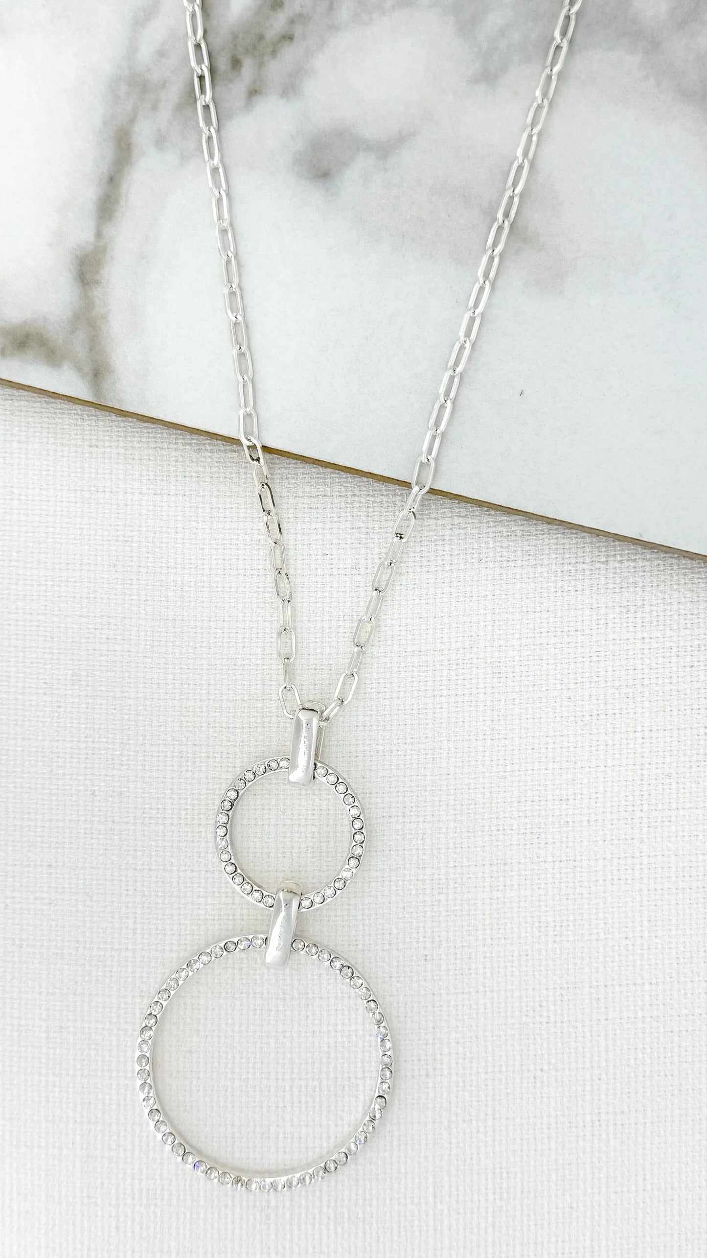 Envy Double Circle Pendant Necklace