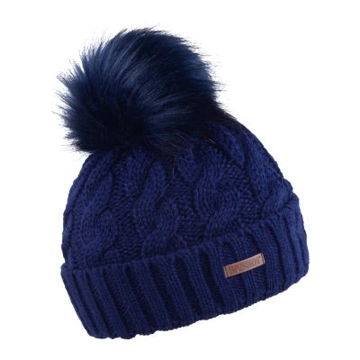 Sabbot Linda Pompom Hat - Navy with Black Pompom