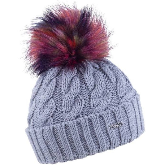 Sabbot Linda Pompom Hat - Grey rainbow Pompom