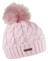 baby pink pom pom hat